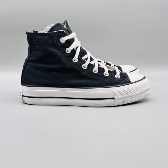 Converse Shoes Womens 8.5 Black Chuck Taylor All Lift Platform High Top Sneakers - Picture 1 of 10